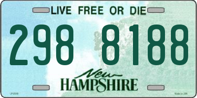 NH license plate 2988188