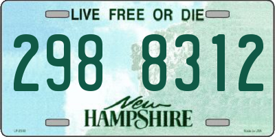 NH license plate 2988312