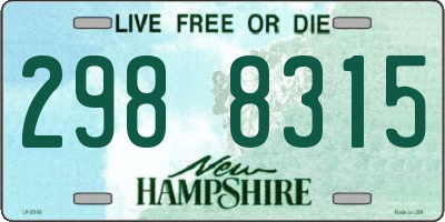 NH license plate 2988315
