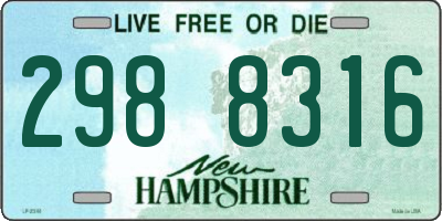 NH license plate 2988316