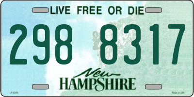NH license plate 2988317
