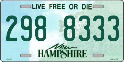 NH license plate 2988333