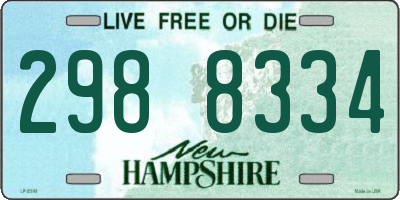 NH license plate 2988334