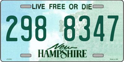 NH license plate 2988347