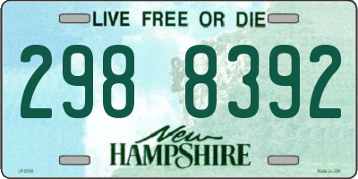 NH license plate 2988392