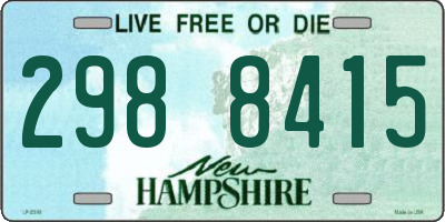 NH license plate 2988415