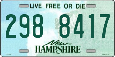 NH license plate 2988417