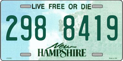 NH license plate 2988419