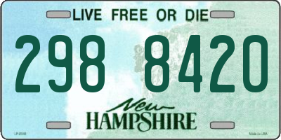 NH license plate 2988420