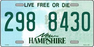 NH license plate 2988430