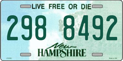 NH license plate 2988492