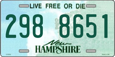 NH license plate 2988651