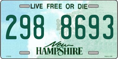 NH license plate 2988693