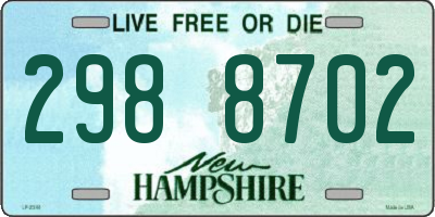 NH license plate 2988702