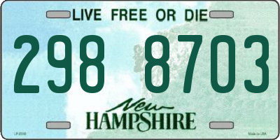 NH license plate 2988703