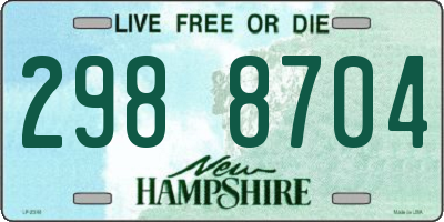 NH license plate 2988704
