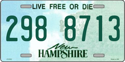 NH license plate 2988713
