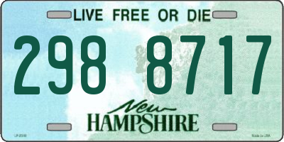 NH license plate 2988717