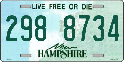 NH license plate 2988734