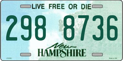 NH license plate 2988736