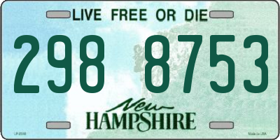NH license plate 2988753