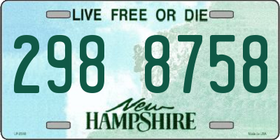 NH license plate 2988758