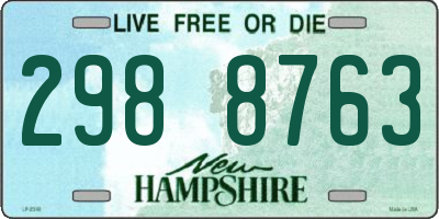 NH license plate 2988763