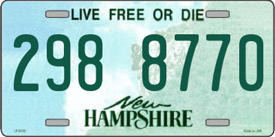 NH license plate 2988770