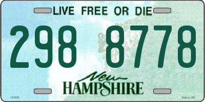 NH license plate 2988778