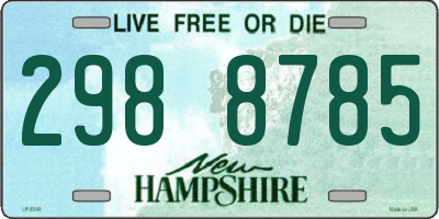 NH license plate 2988785