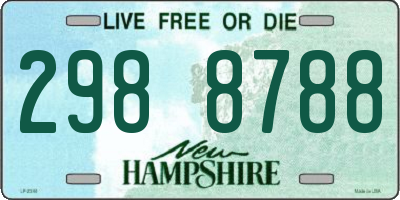 NH license plate 2988788