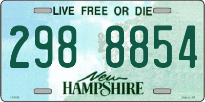 NH license plate 2988854