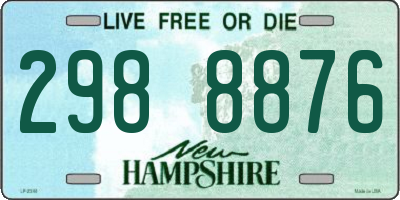 NH license plate 2988876