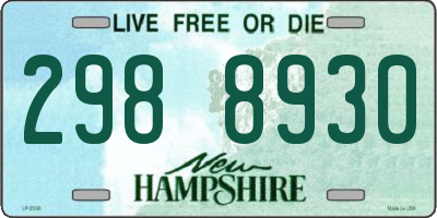 NH license plate 2988930