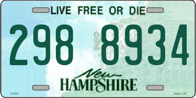NH license plate 2988934