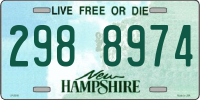 NH license plate 2988974