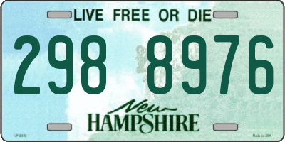 NH license plate 2988976