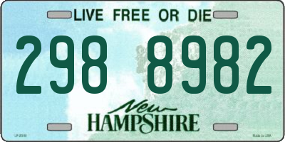NH license plate 2988982