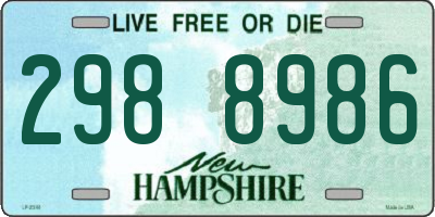 NH license plate 2988986