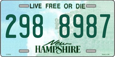 NH license plate 2988987