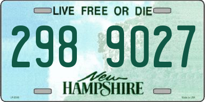 NH license plate 2989027