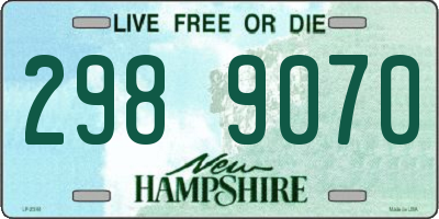 NH license plate 2989070