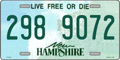 NH license plate 2989072