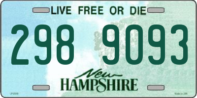NH license plate 2989093