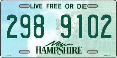 NH license plate 2989102