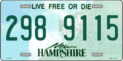 NH license plate 2989115