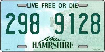 NH license plate 2989128