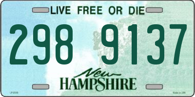NH license plate 2989137