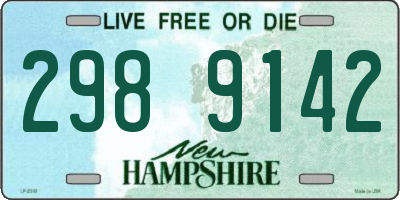 NH license plate 2989142