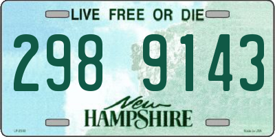 NH license plate 2989143